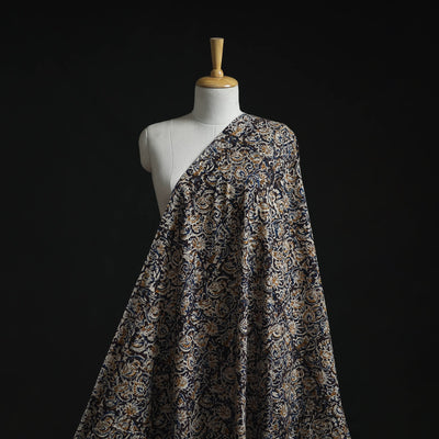 Natural dyed hand block print cotton kalamkari fabric 02