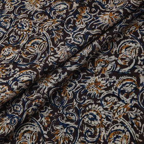 Natural dyed hand block print cotton kalamkari fabric 02