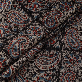 Natural dyed hand block print cotton kalamkari fabric 06
