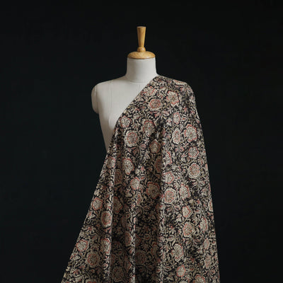 Natural dyed hand block print cotton kalamkari fabric 09