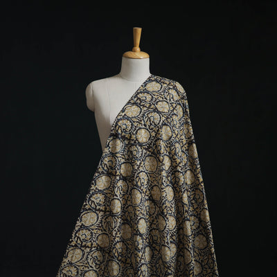 Natural dyed hand block print cotton kalamkari fabric 11