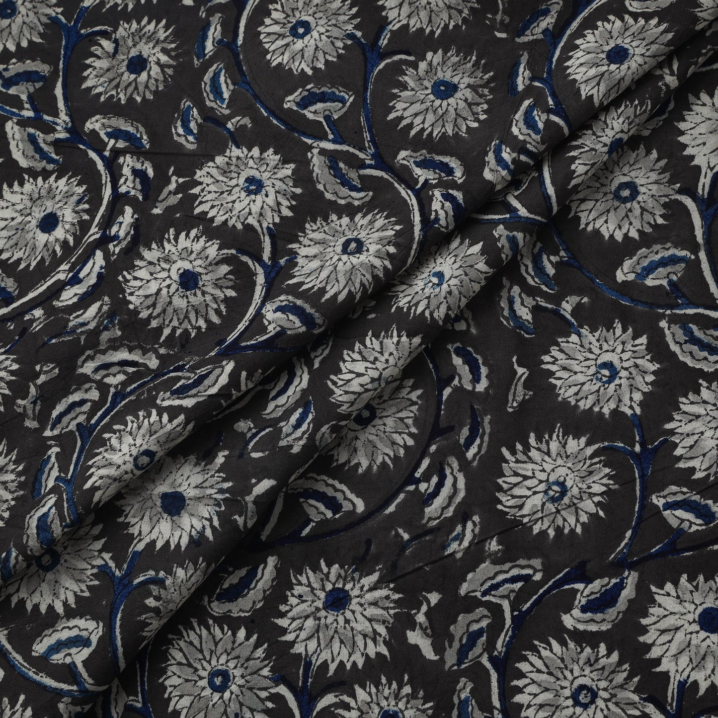 Natural dyed hand block print cotton kalamkari fabric 12
