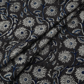 Natural dyed hand block print cotton kalamkari fabric 12