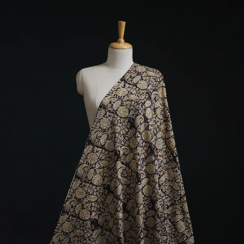 Natural dyed hand block print cotton kalamkari fabric 17