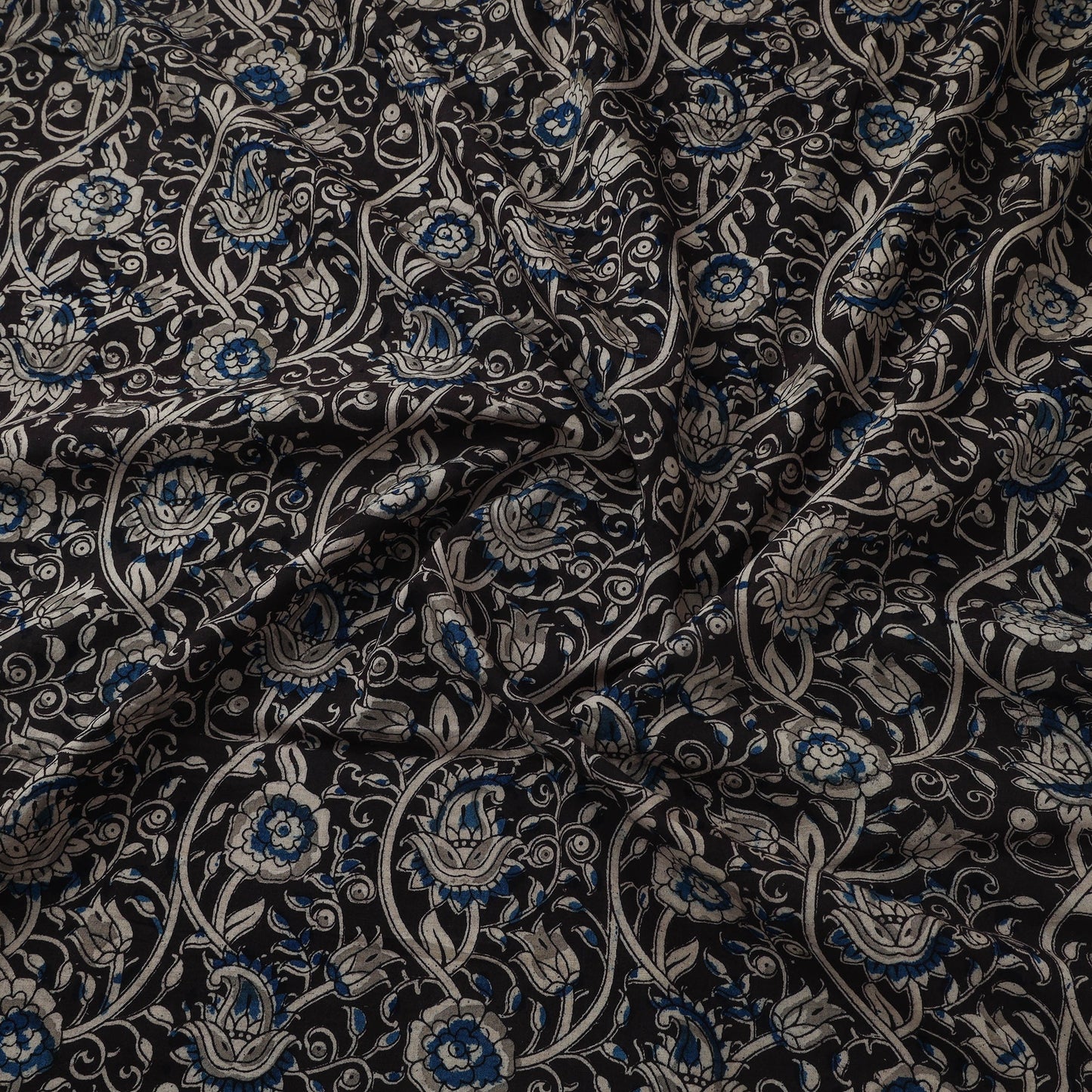 Natural dyed hand block print cotton kalamkari fabric 26
