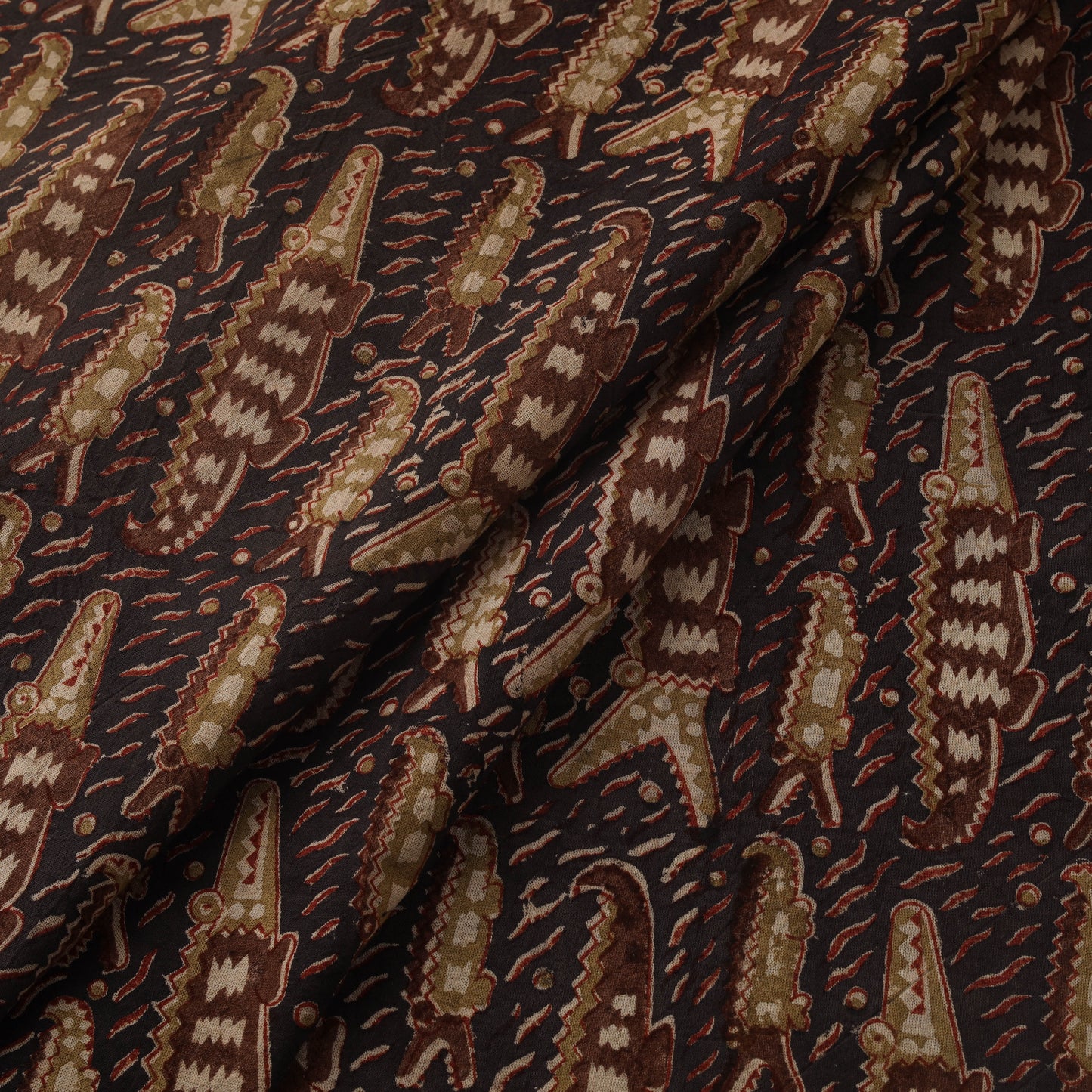 Natural dyed hand block print cotton pedana kalamkari