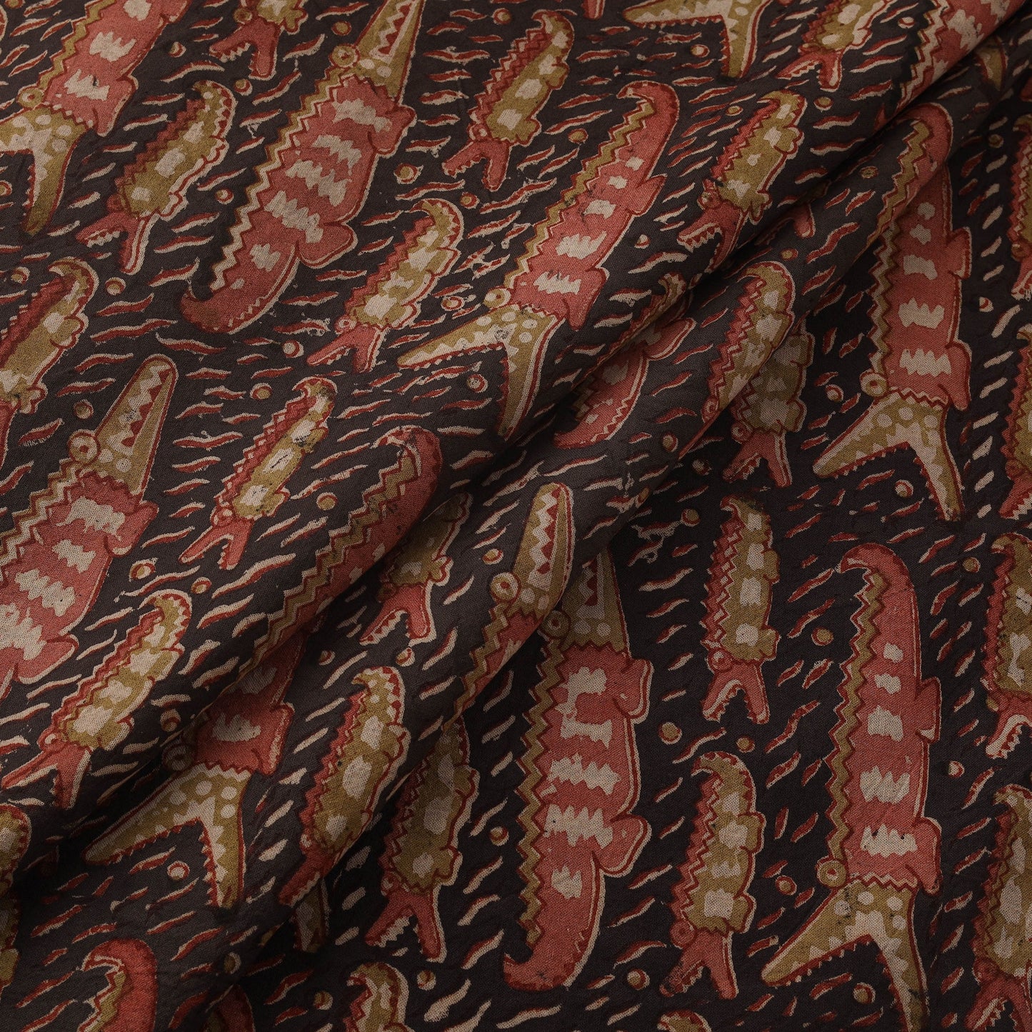 Natural dyed hand block print cotton pedana kalamkari