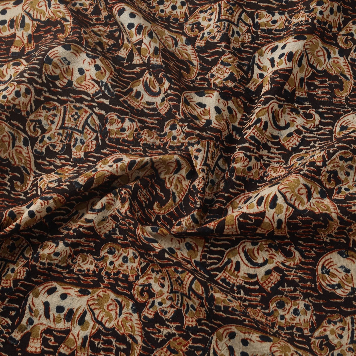 Natural dyed hand block print cotton pedana kalamkari