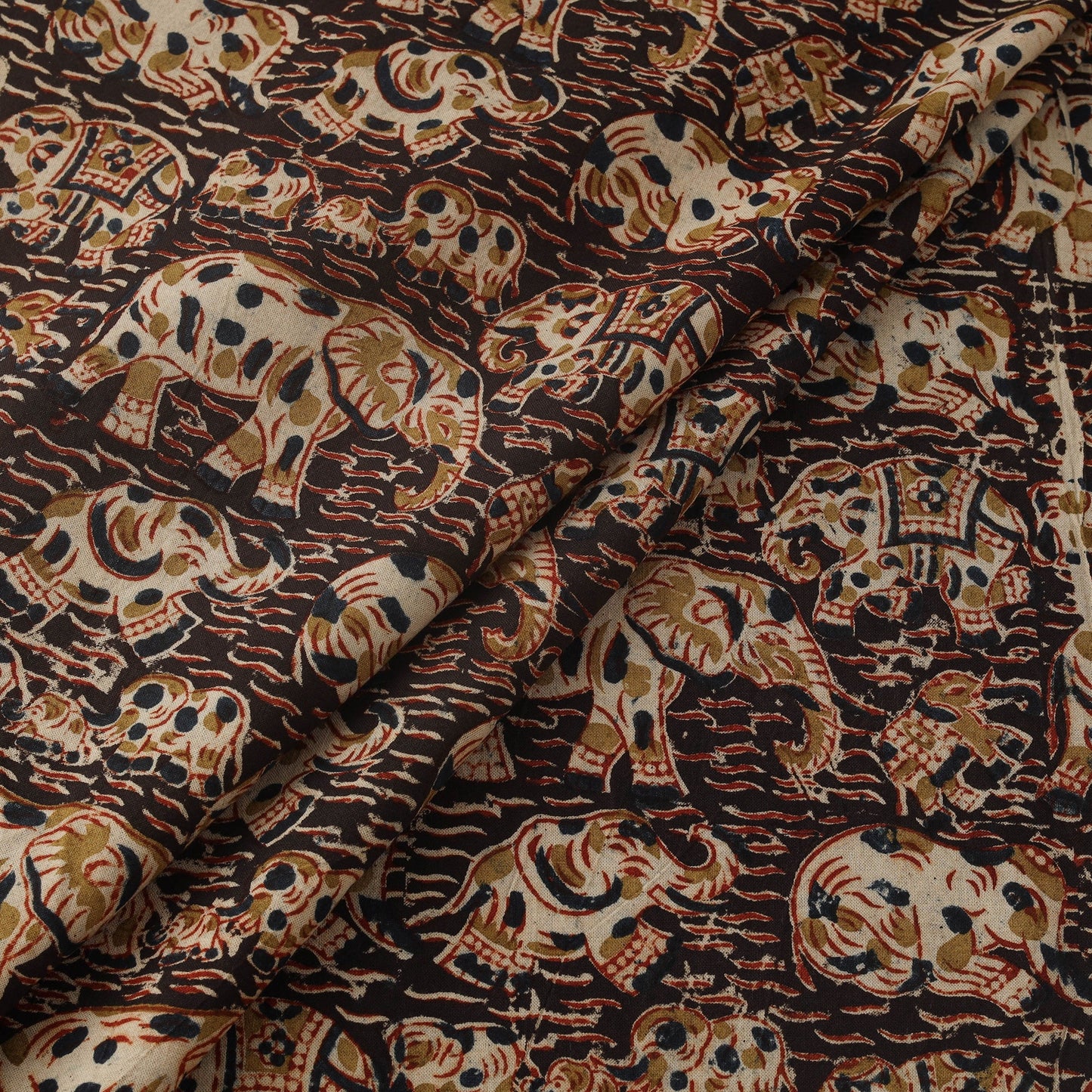 Natural dyed hand block print cotton pedana kalamkari