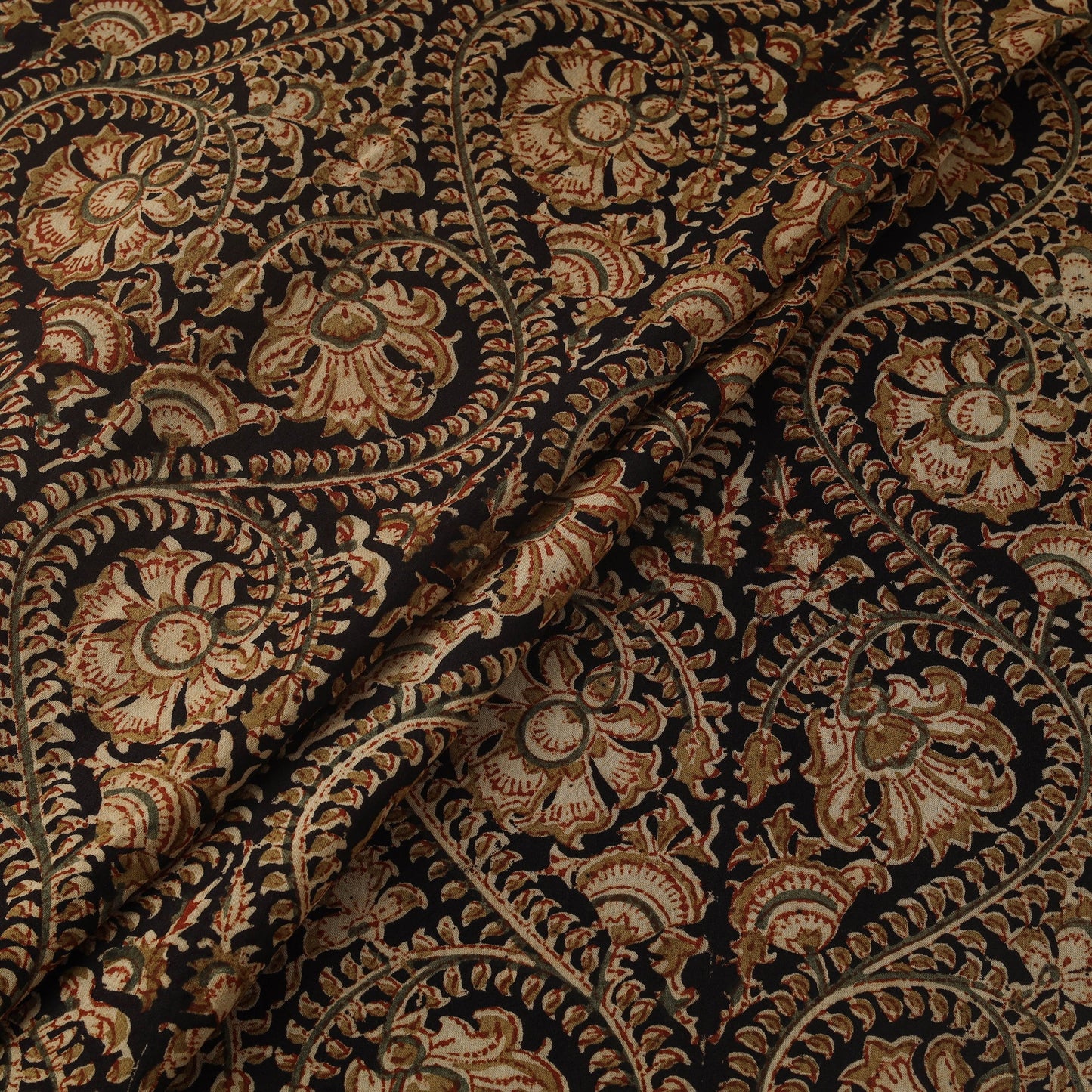 Natural dyed hand block print cotton pedana kalamkari