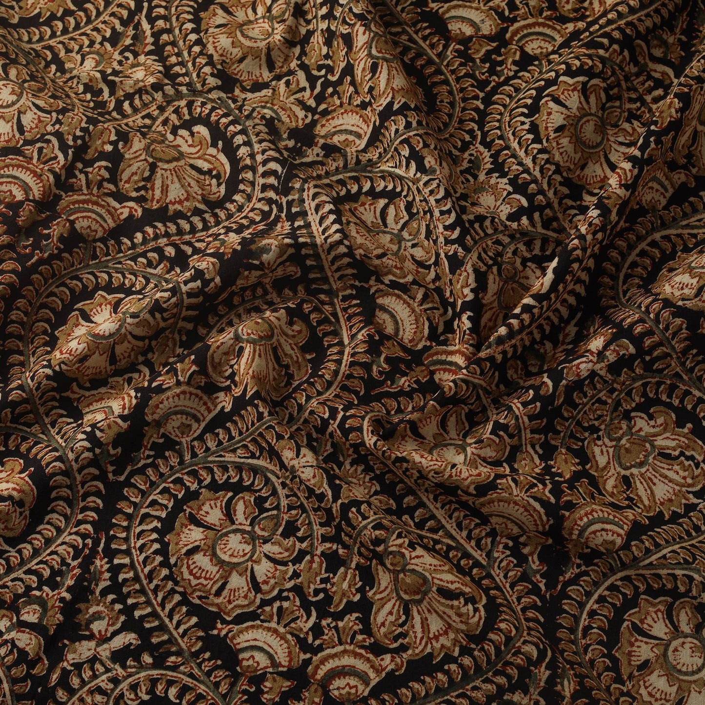 Natural dyed hand block print cotton pedana kalamkari