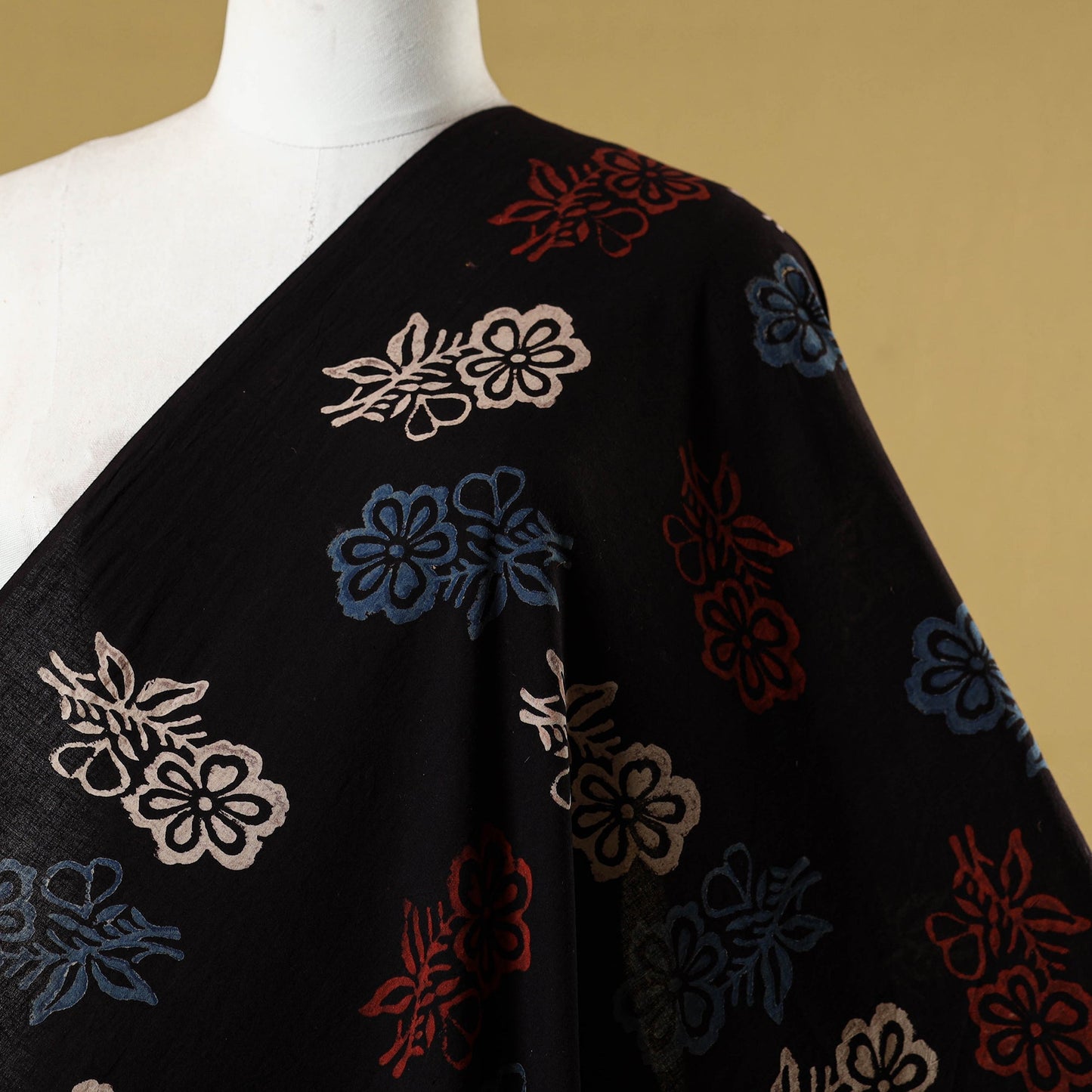 Natural dyed hand cotton fabric 01 - handcrafted