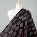  Black Block Print Cotton Ajrakh Fabric