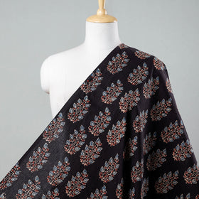  Black Block Print Cotton Ajrakh Fabric