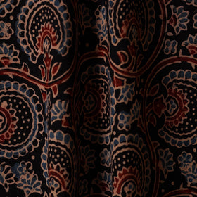 Black - natural dyed hand cotton fabric 04 - handcrafted