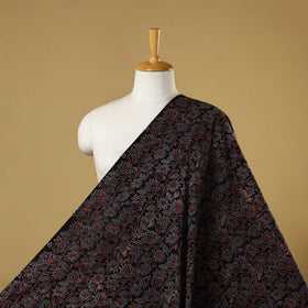 Black - natural dyed hand cotton fabric 08 - handcrafted