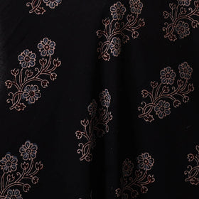 Black - natural dyed hand cotton fabric 08 - handcrafted