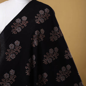 Black - natural dyed hand cotton fabric 08 - handcrafted