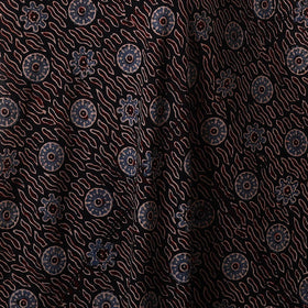 Black - natural dyed hand cotton fabric 09 - handcrafted