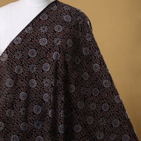 Black - natural dyed hand cotton fabric 09 - handcrafted