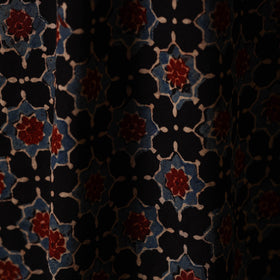 Black - natural dyed hand cotton fabric 26 - handcrafted