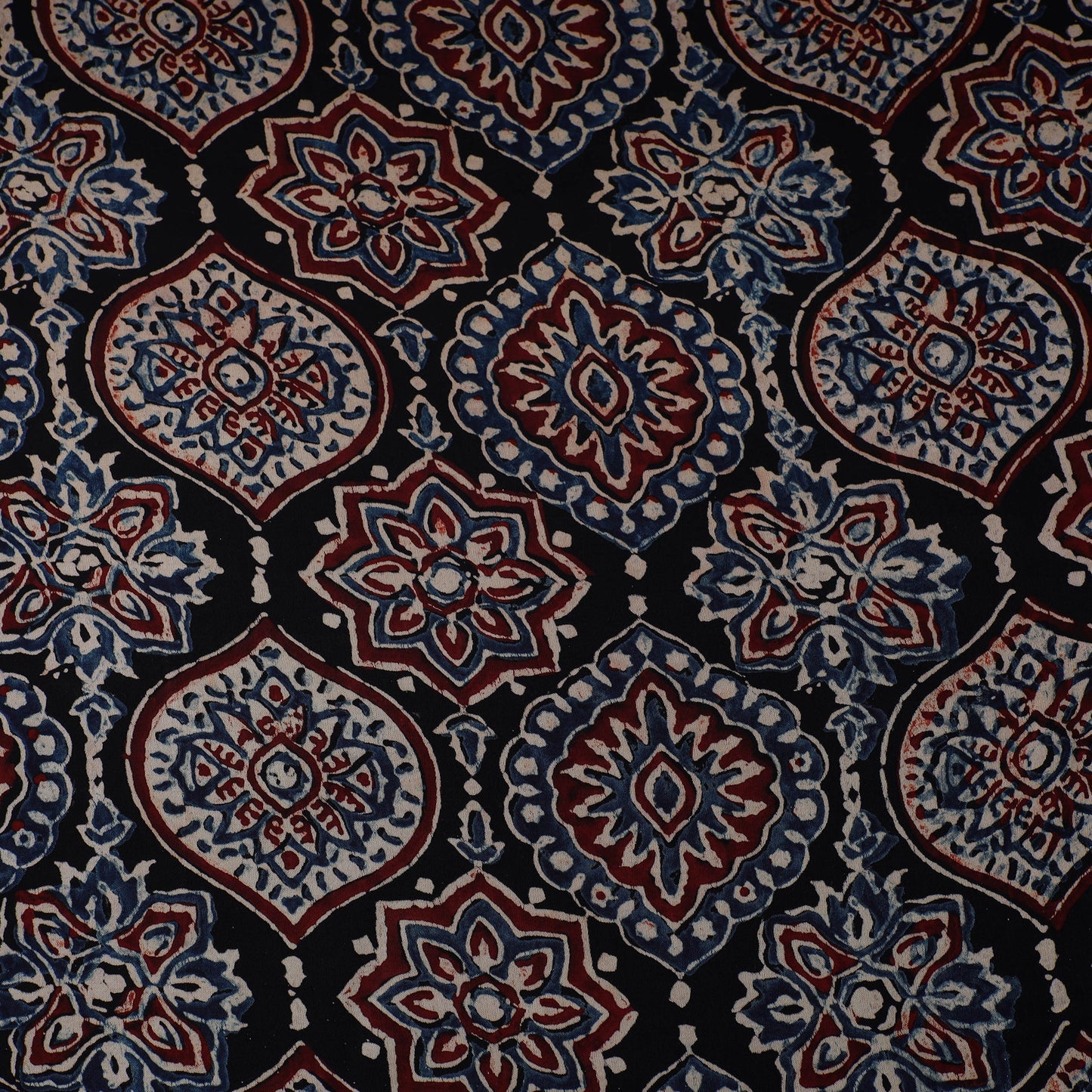 Black - natural dyed hand modal silk fabric 01 - handcrafted