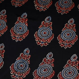 Black - natural dyed hand modal silk fabric 12 - handcrafted