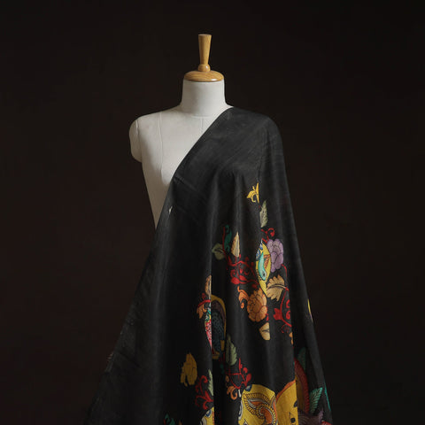Natural dyed handloom chanderi silk handpainted