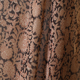 Black - natural dyed handloom chanderi silk pedana