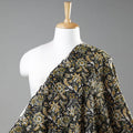 Black Traditional Bagru Print Fabric from Rajasthan