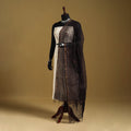 Black - natural dyed kota doria cotton dupatta 05