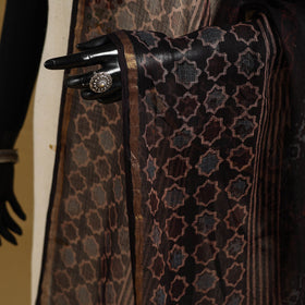 Black - natural dyed kota doria cotton dupatta 13