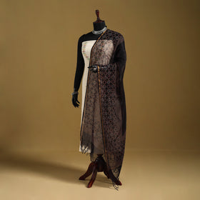 Black - natural dyed kota doria cotton dupatta 13