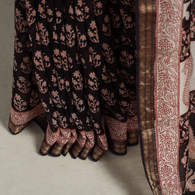 Natural Dyed Maheshwari Silk Bagh Print Saree