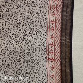Natural Dyed Maheshwari Silk Bagh Print Saree