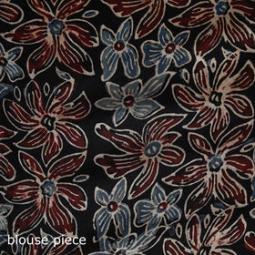 Natural dyed modal silk kutch hand block print ajrakh saree