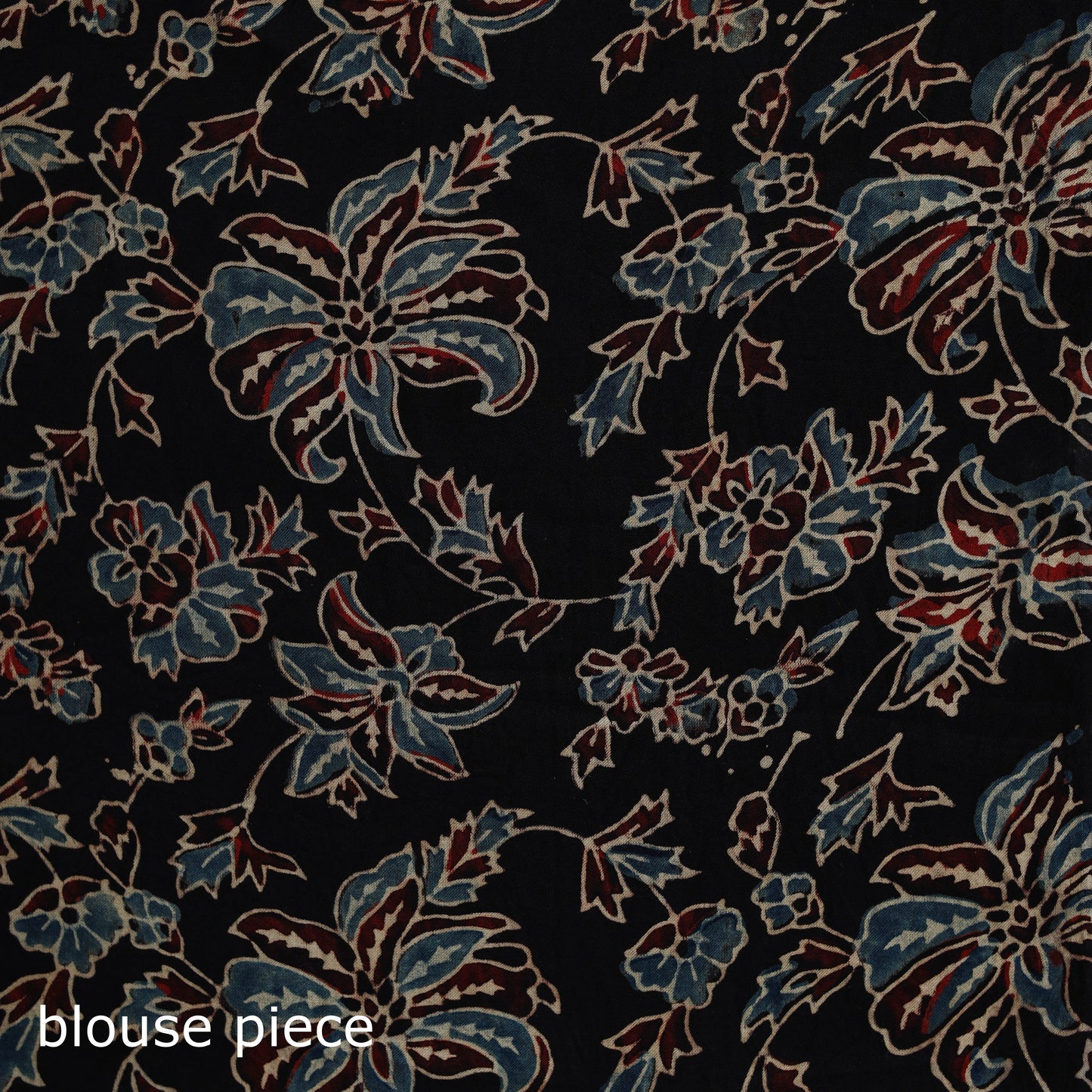 Natural dyed modal silk kutch hand block print ajrakh saree
