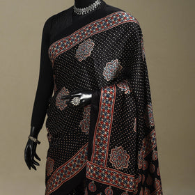 Natural dyed modal silk saree with lagdi patta 04