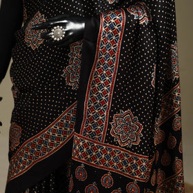 Natural dyed modal silk saree with lagdi patta 04