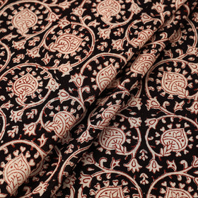 Buy Black Natural Dyed Mul Cotton Bagh Print Fabric