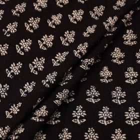  Black Natural Dyed Mul Cotton Bagh Print Fabric