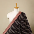  Black Natural Dyed Mul Cotton Bagh Print Fabric