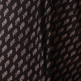 Black - natural dyed mul cotton bagh fabric 11 - handcrafted