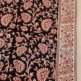 Black Natural Dyed Mul Cotton Bagh Print Fabric