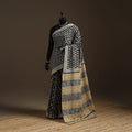 Natural dyed mul cotton hand bagru saree 13 - handcrafted