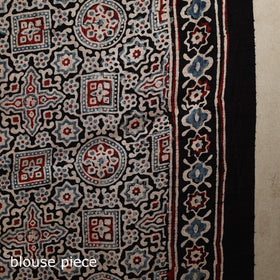 Black - natural dyed organza silk saree 22 - handcrafted