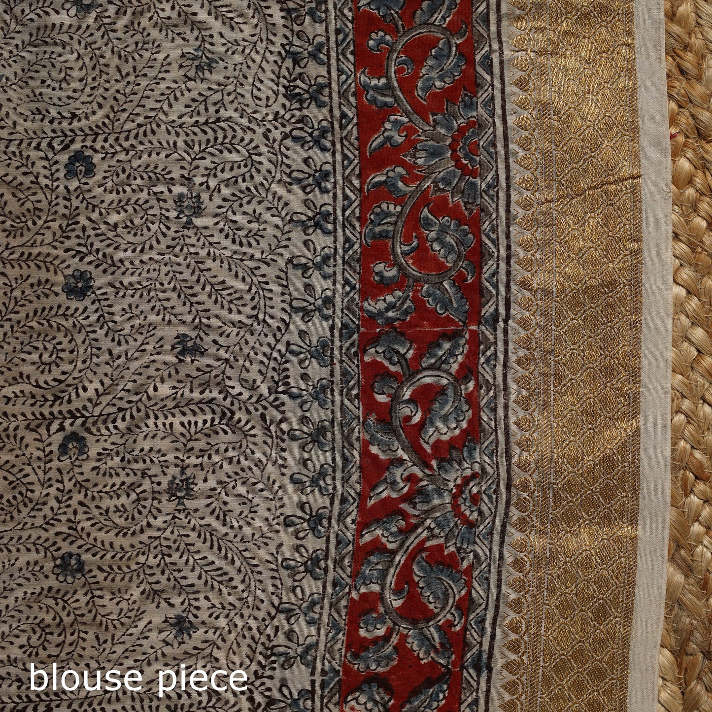 Black - natural dyed pedana chanderi silk kalamkari saree