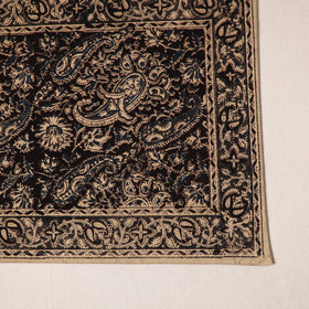 Black - natural dyed pedana kalamkari cotton table mat 10