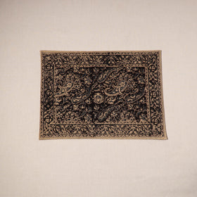 Black - natural dyed pedana kalamkari cotton table mat 10