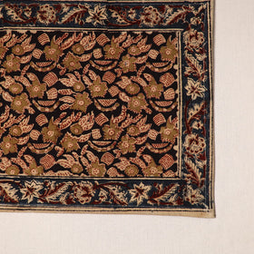 Black - natural dyed pedana kalamkari cotton table mat 11